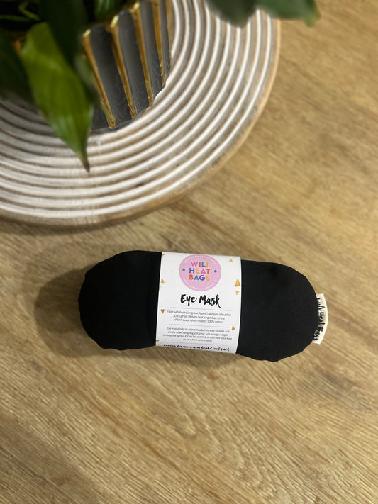 Eye Mask - Black - Wili Heat Bags