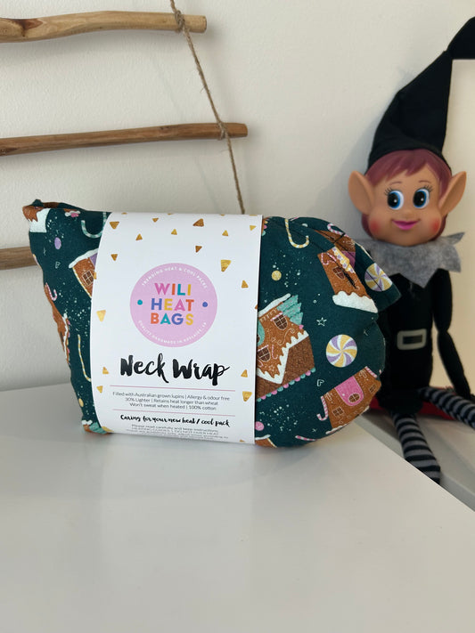 Neck Wrap Heat Bag - Gingerbread House - Wili Heat Bags