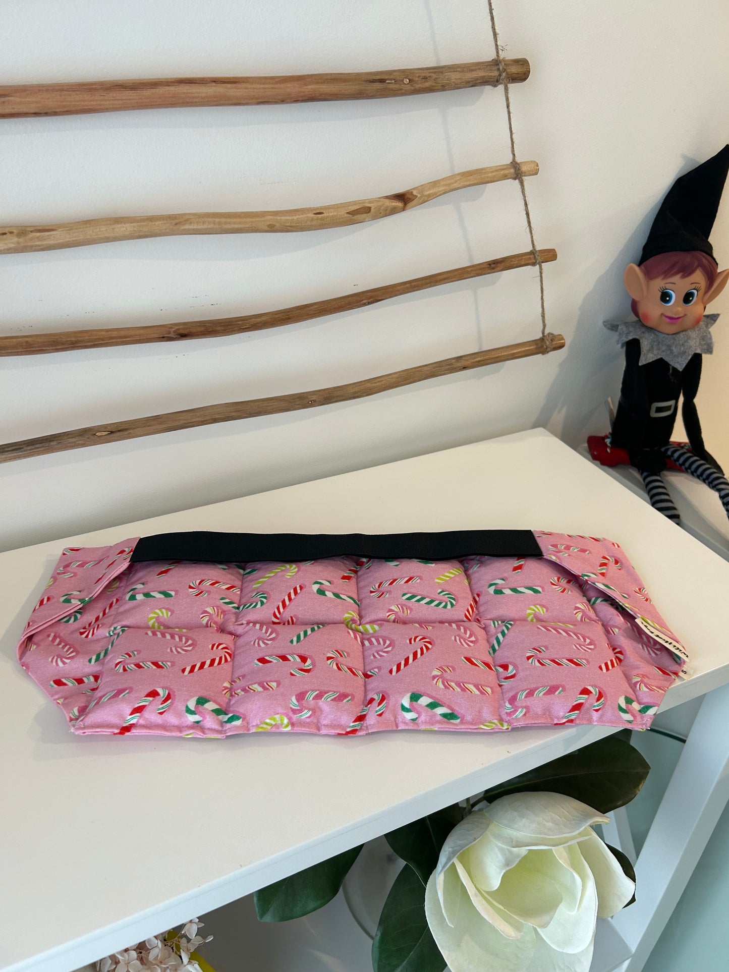 Back Wrap Heat Bag - Candy Canes - Wili Heat Bags