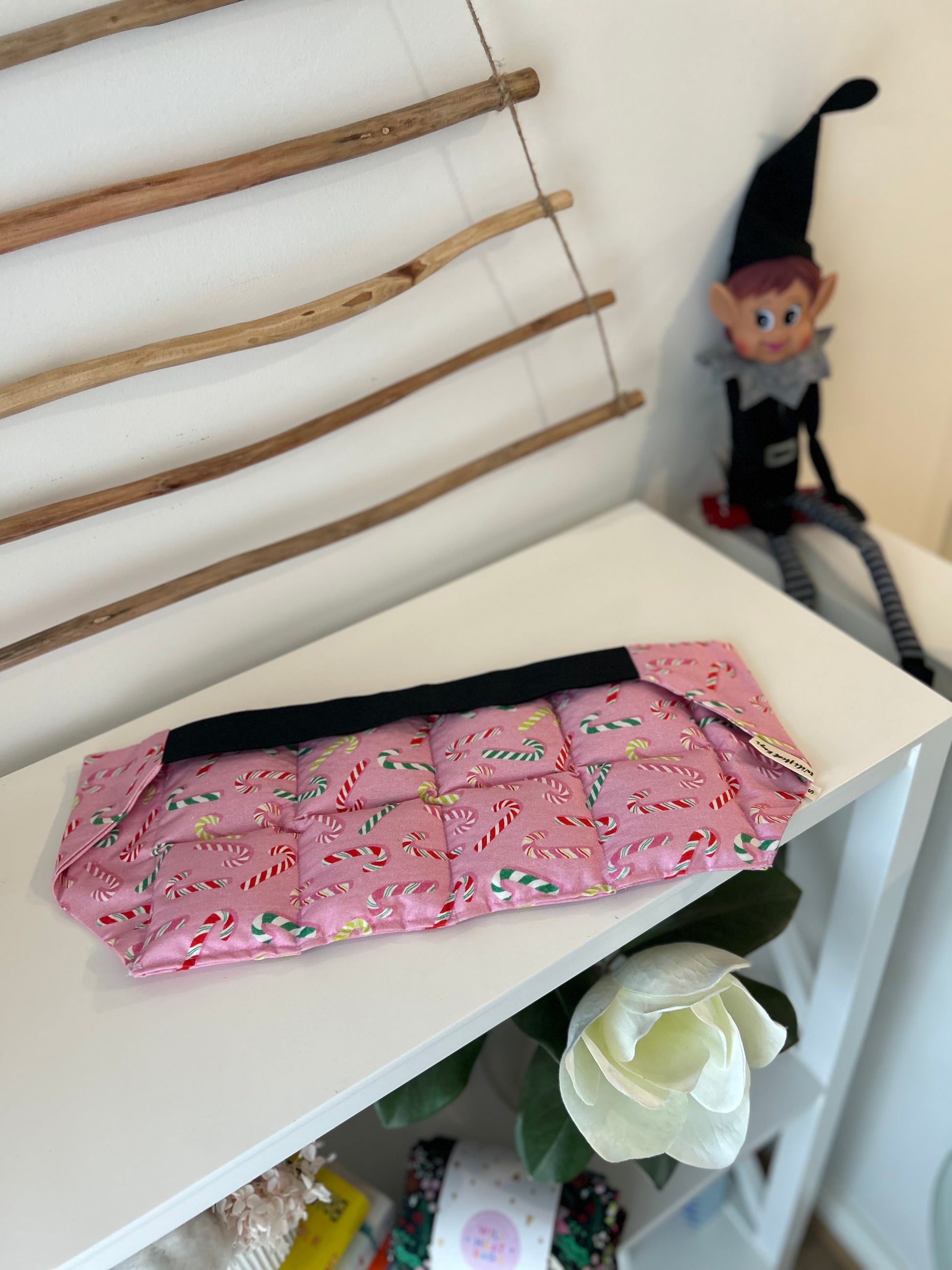 Back Wrap Heat Bag - Candy Canes - Wili Heat Bags