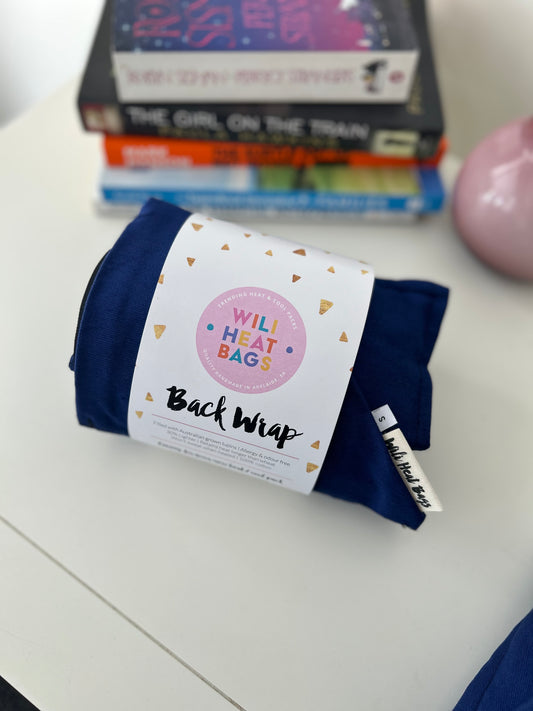 Back Wrap Heat Bag - Navy Blue - Wili Heat Bags