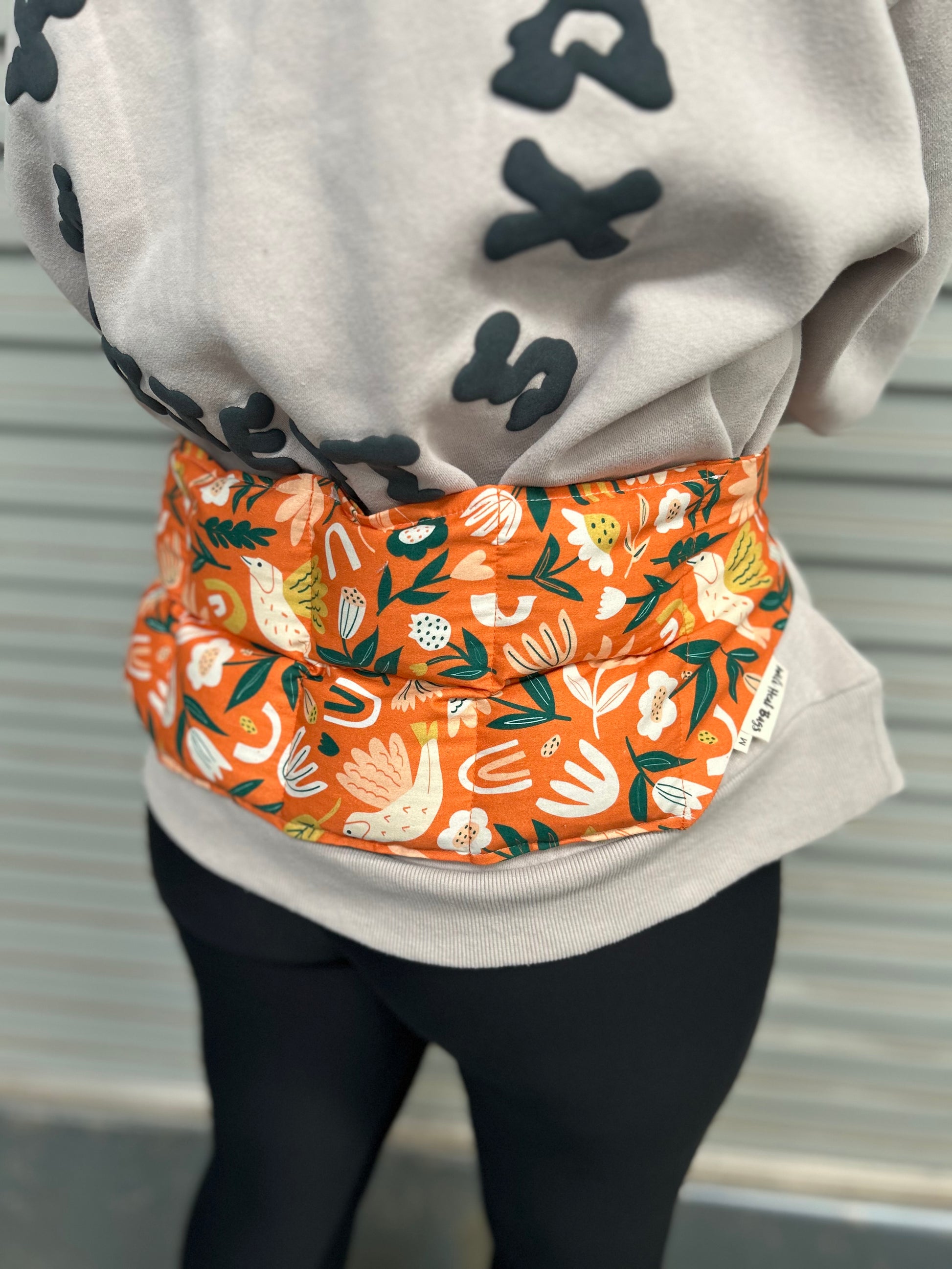 Back Wrap Heat Bag - Orange Garden - Wili Heat Bags