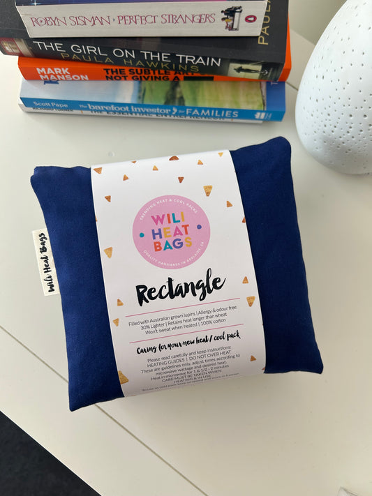 Rectangle Heat Bag - Navy Blue - Wili Heat Bags