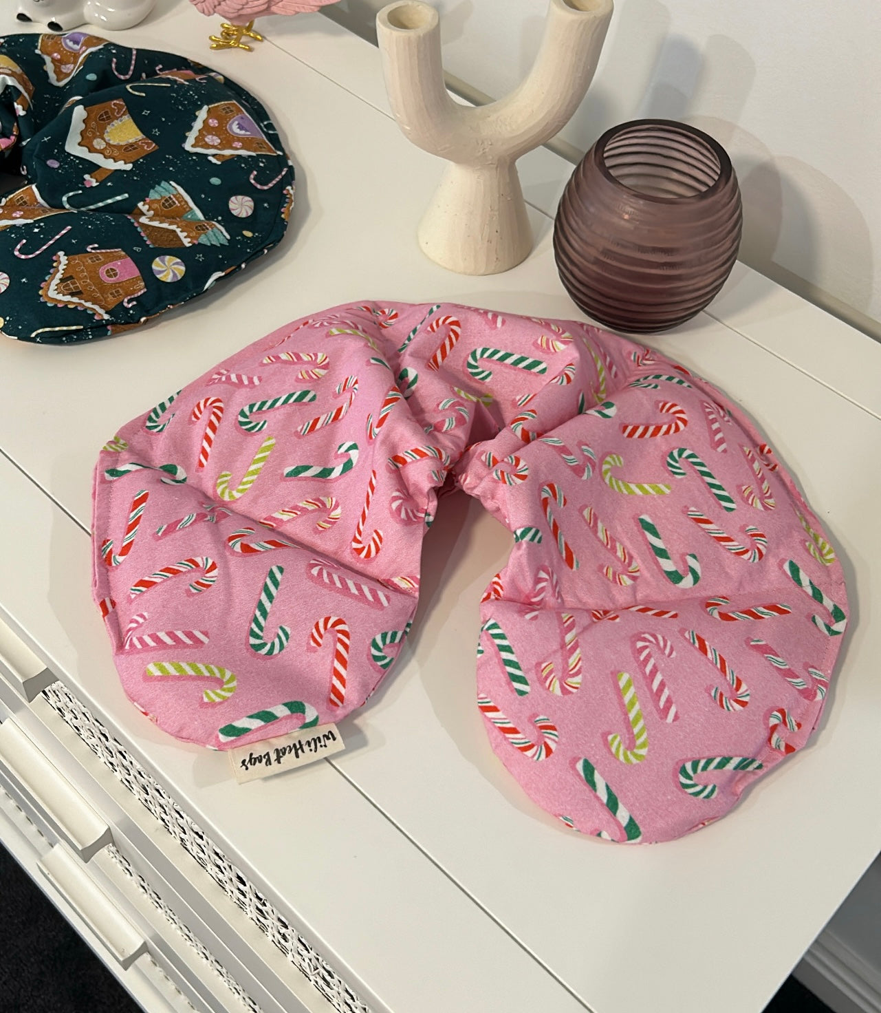Neck Wrap Heat Bag - Candy Canes - Wili Heat Bags