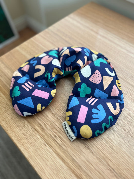 Neck Wrap Heat Bag - Navy Shapes - Wili Heat Bags