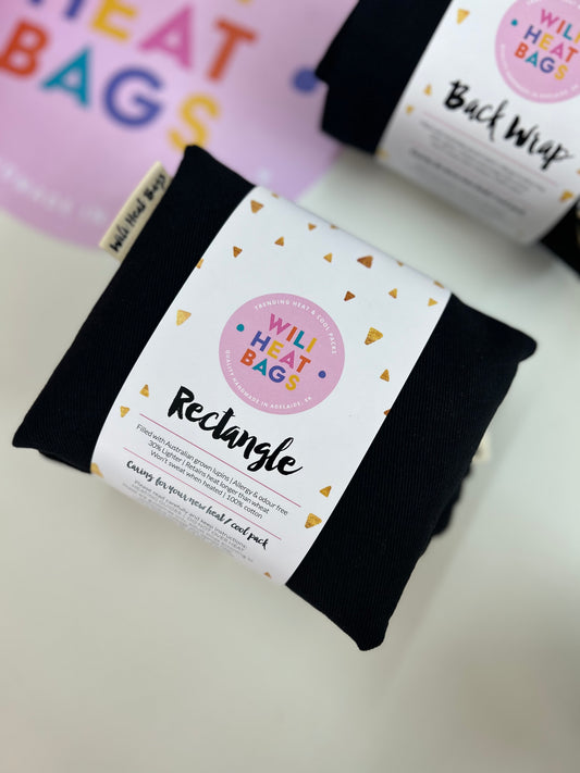 Rectangle Heat Bag - Black - Wili Heat Bags