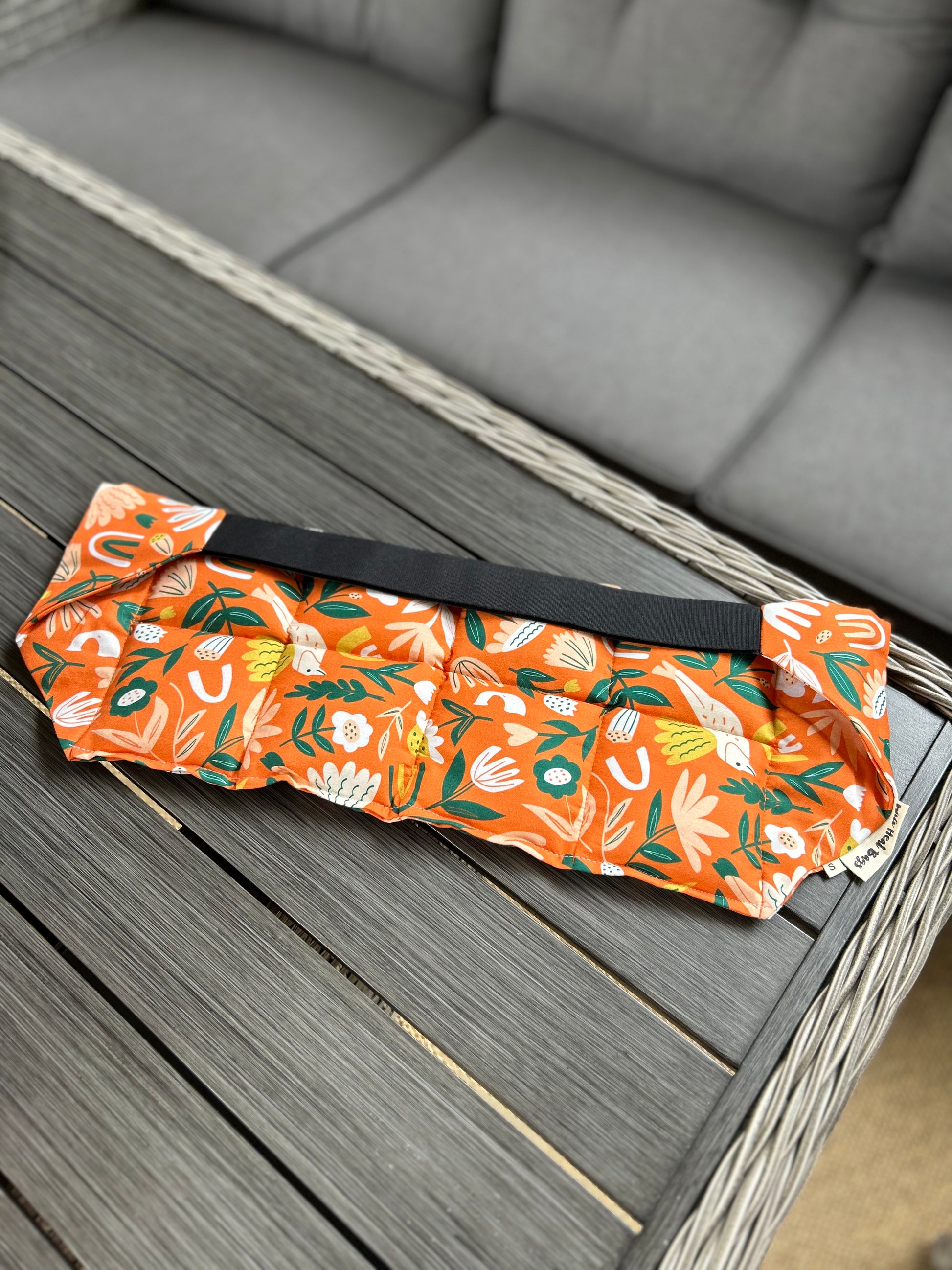 Back Wrap Heat Bag - Orange Garden - Wili Heat Bags