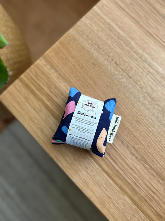 Hand Warmers - Navy Shapes - Wili Heat Bags