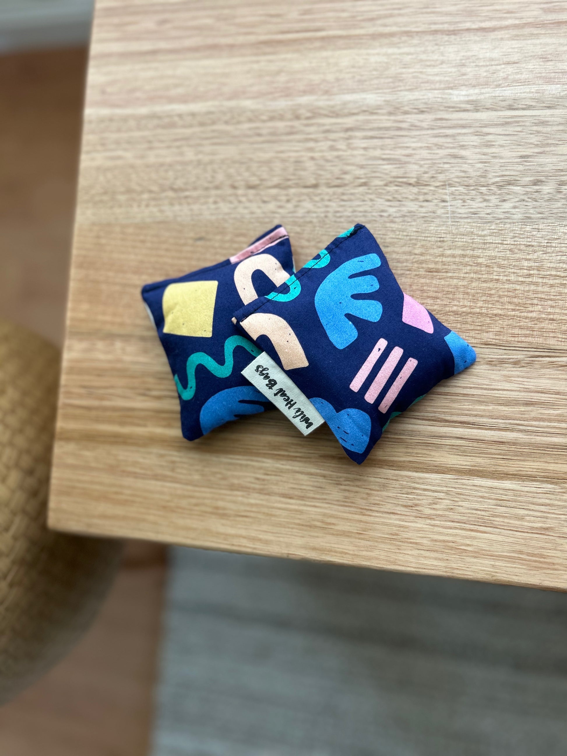 Hand Warmers - Navy Shapes - Wili Heat Bags