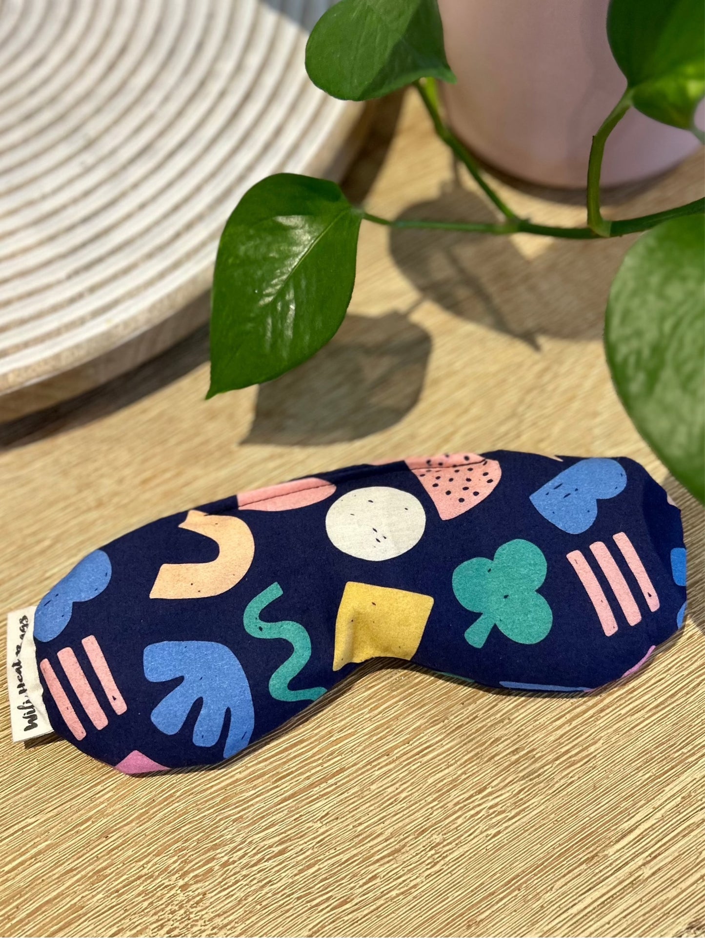 Eye Mask - Navy Shapes - Wili Heat Bags