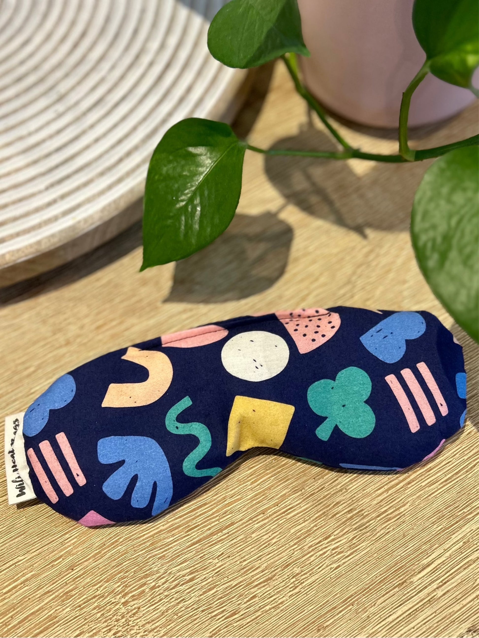 Eye Mask - Navy Shapes - Wili Heat Bags