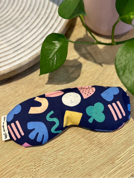 Eye Mask - Navy Shapes - Wili Heat Bags