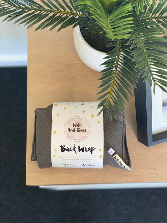 Back Wrap Heat Bag - Charcoal Back Wrap Heat Pack Wili Heat Bags