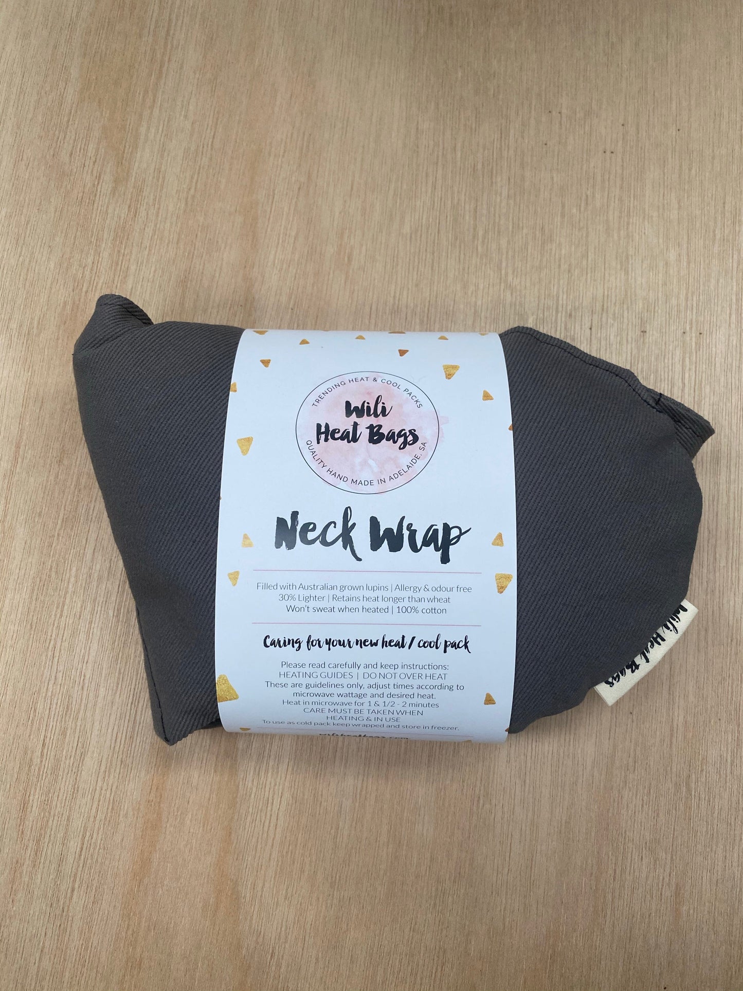 Neck Wrap Heat Bag - Charcoal Neck Wrap Heat Bag Wili Heat Bags