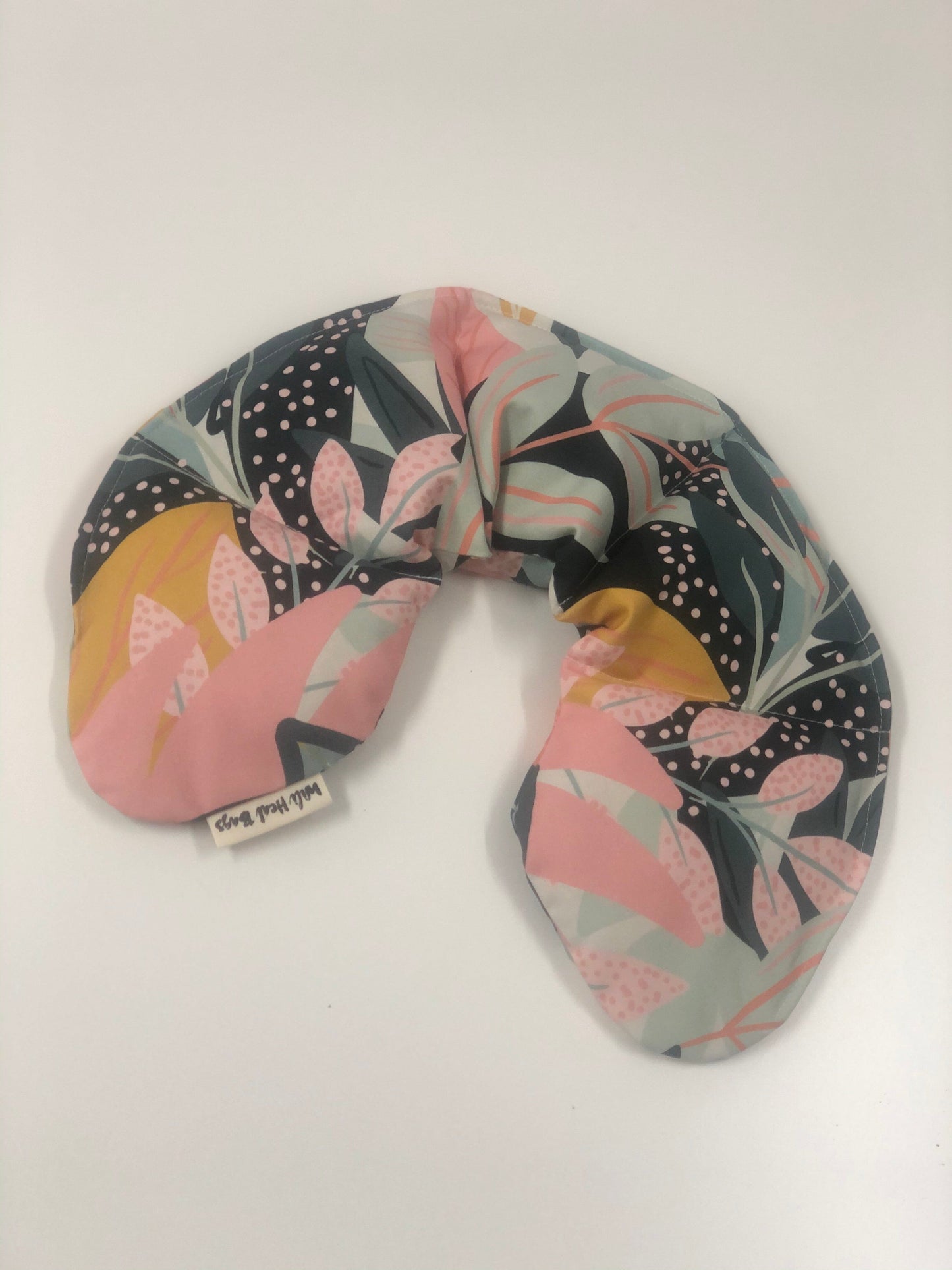 Neck Wrap Heat Bag - Pink Leaves Neck Wrap Heat Bag Wili Heat Bags