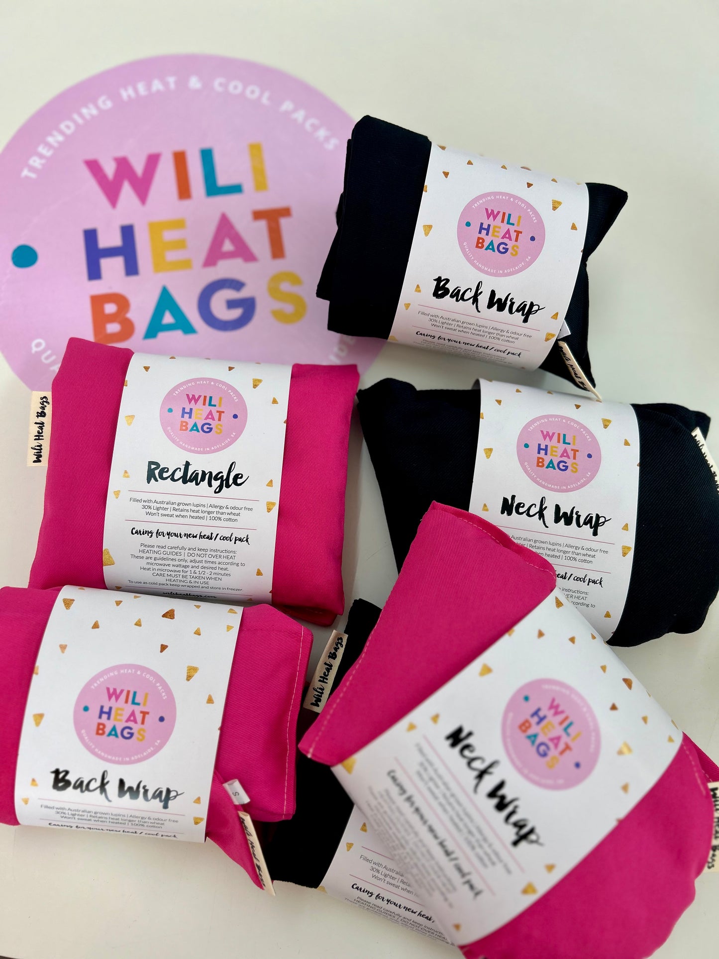 Rectangle Heat Bag - Pink - Wili Heat Bags