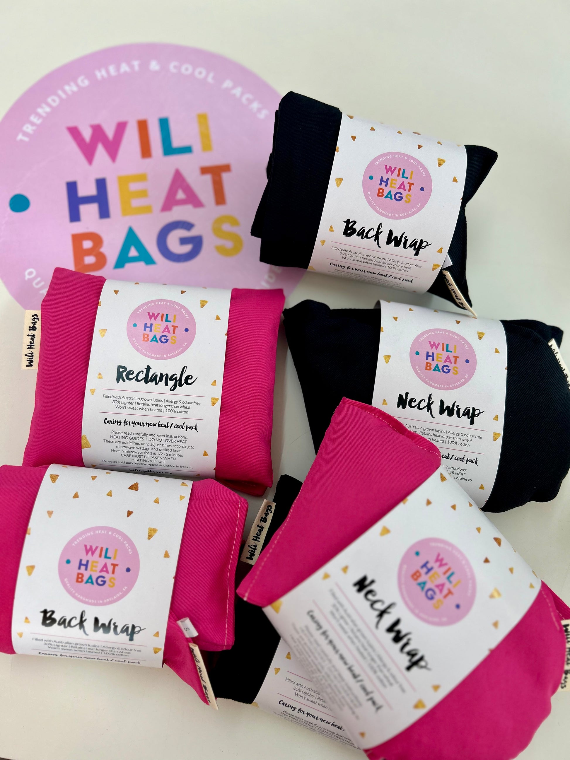 Rectangle Heat Bag - Pink - Wili Heat Bags