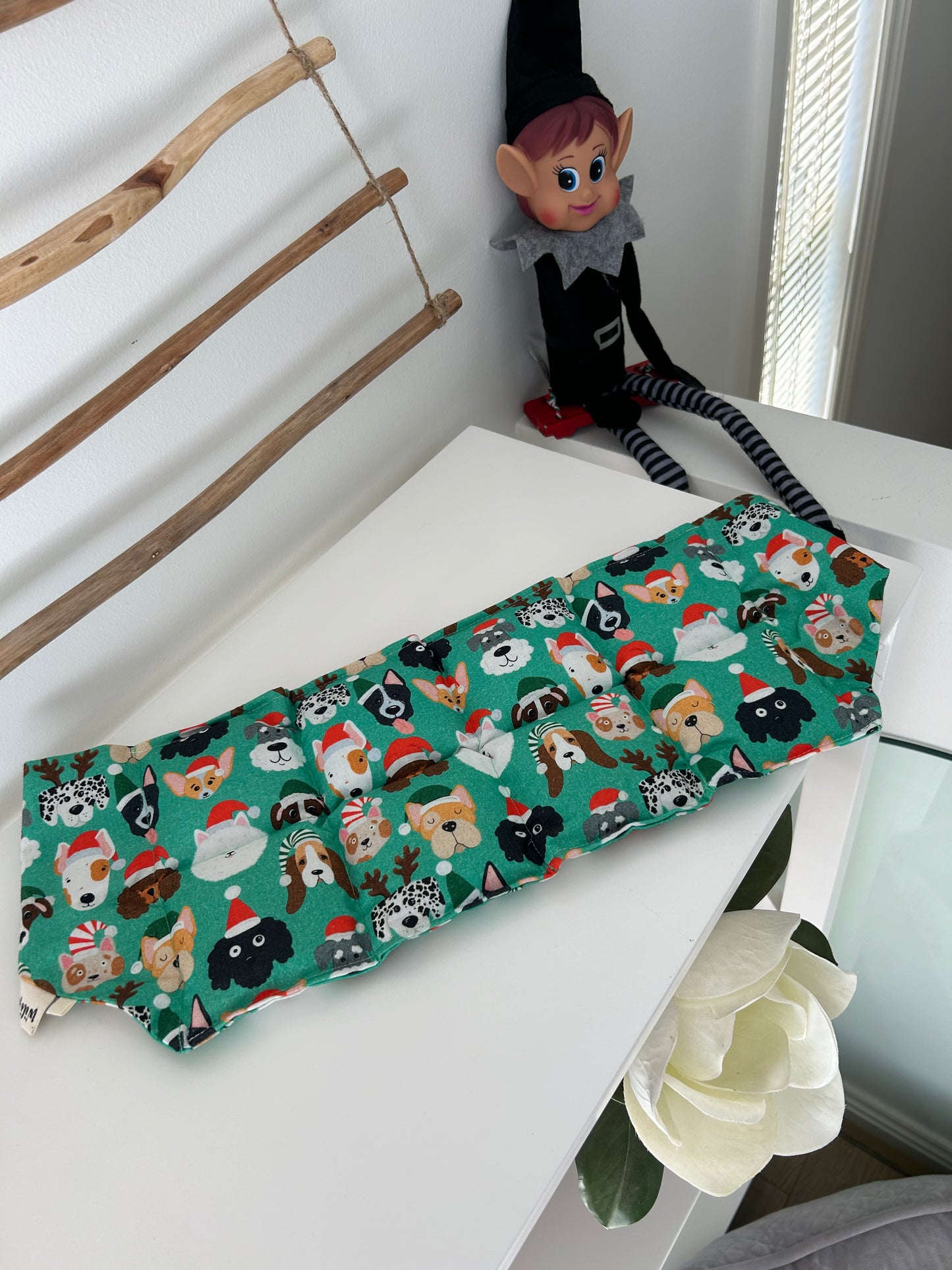 Back Wrap Heat Bag - Christmas Dogs