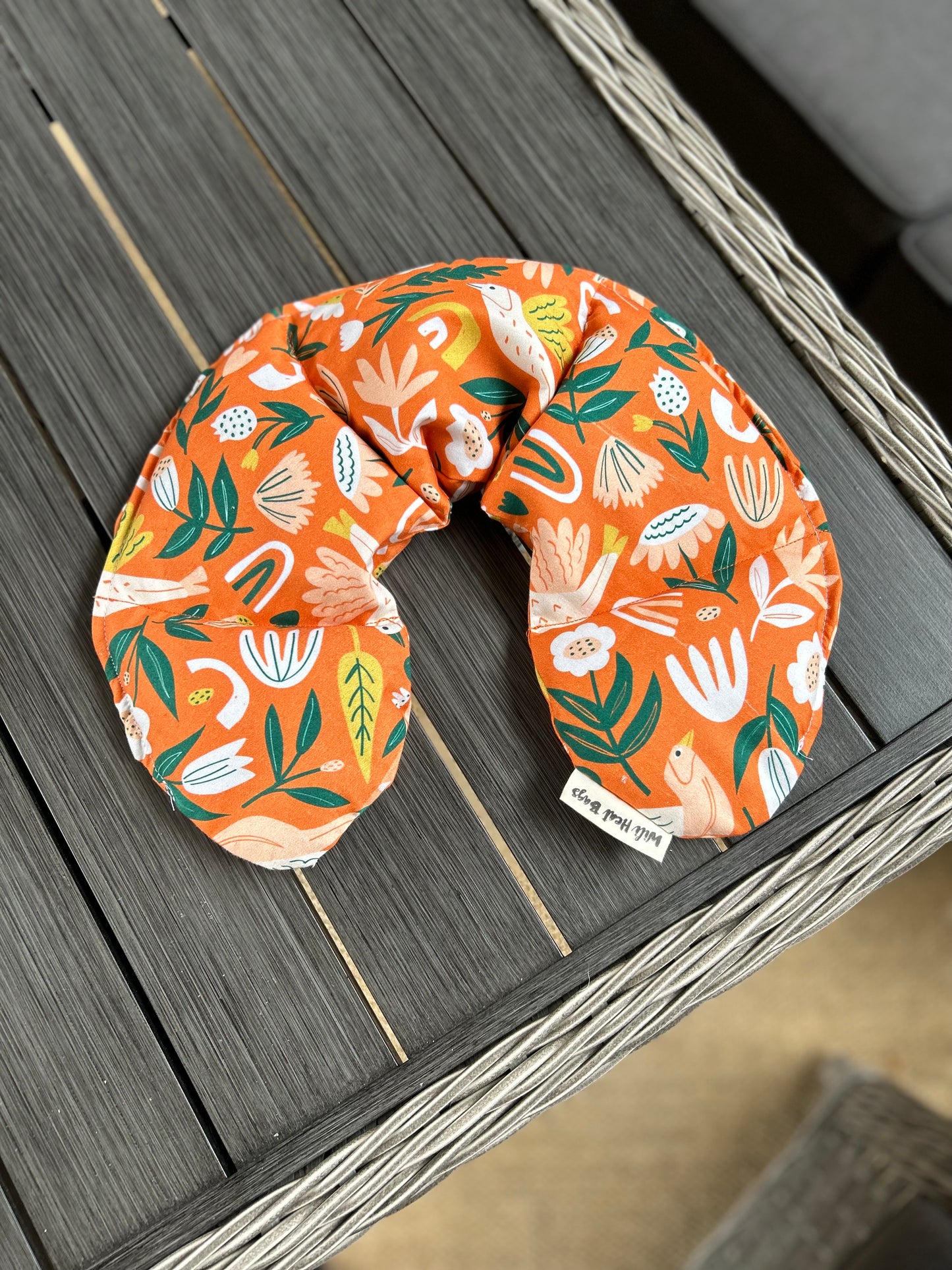 Neck Wrap Heat Bag - Orange Garden