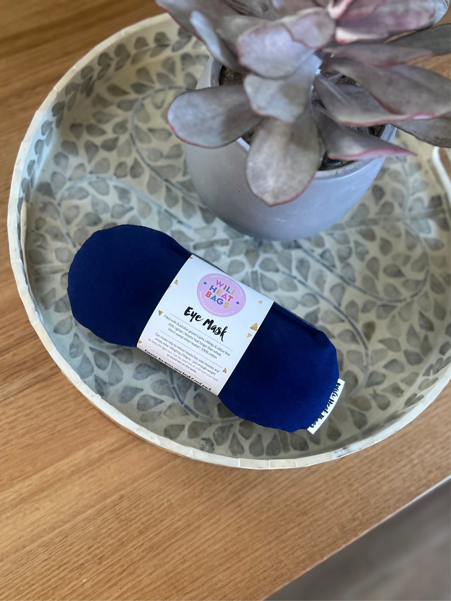 Eye Mask - Navy Blue - Wili Heat Bags