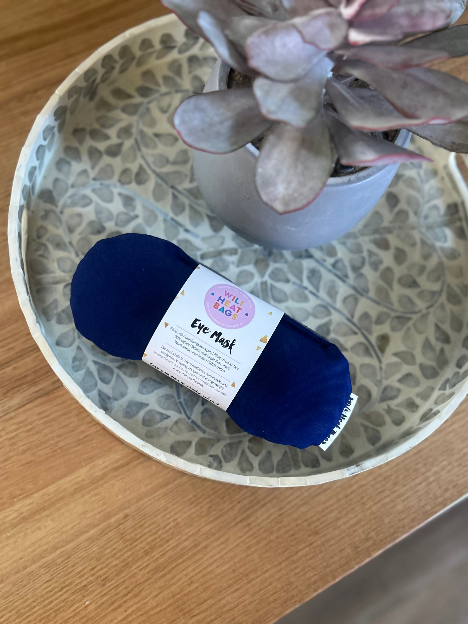 Eye Mask - Navy Blue - Wili Heat Bags