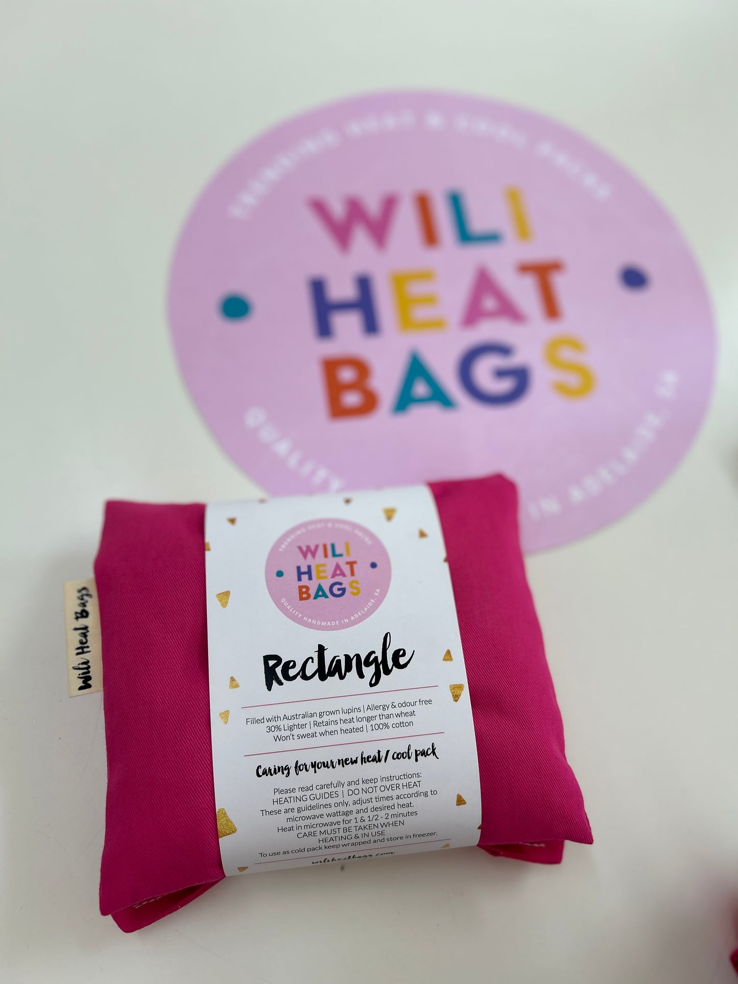 Rectangle Heat Bag - Pink - Wili Heat Bags