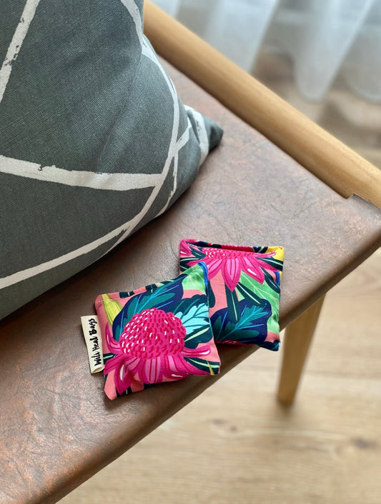 Hand Warmers - Rosella Waratah Pink