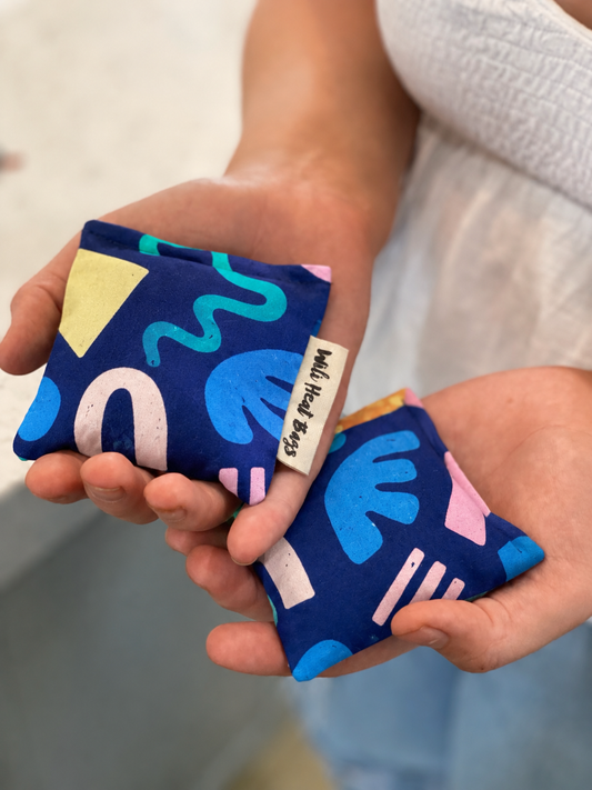 Hand Warmers - Navy Shapes