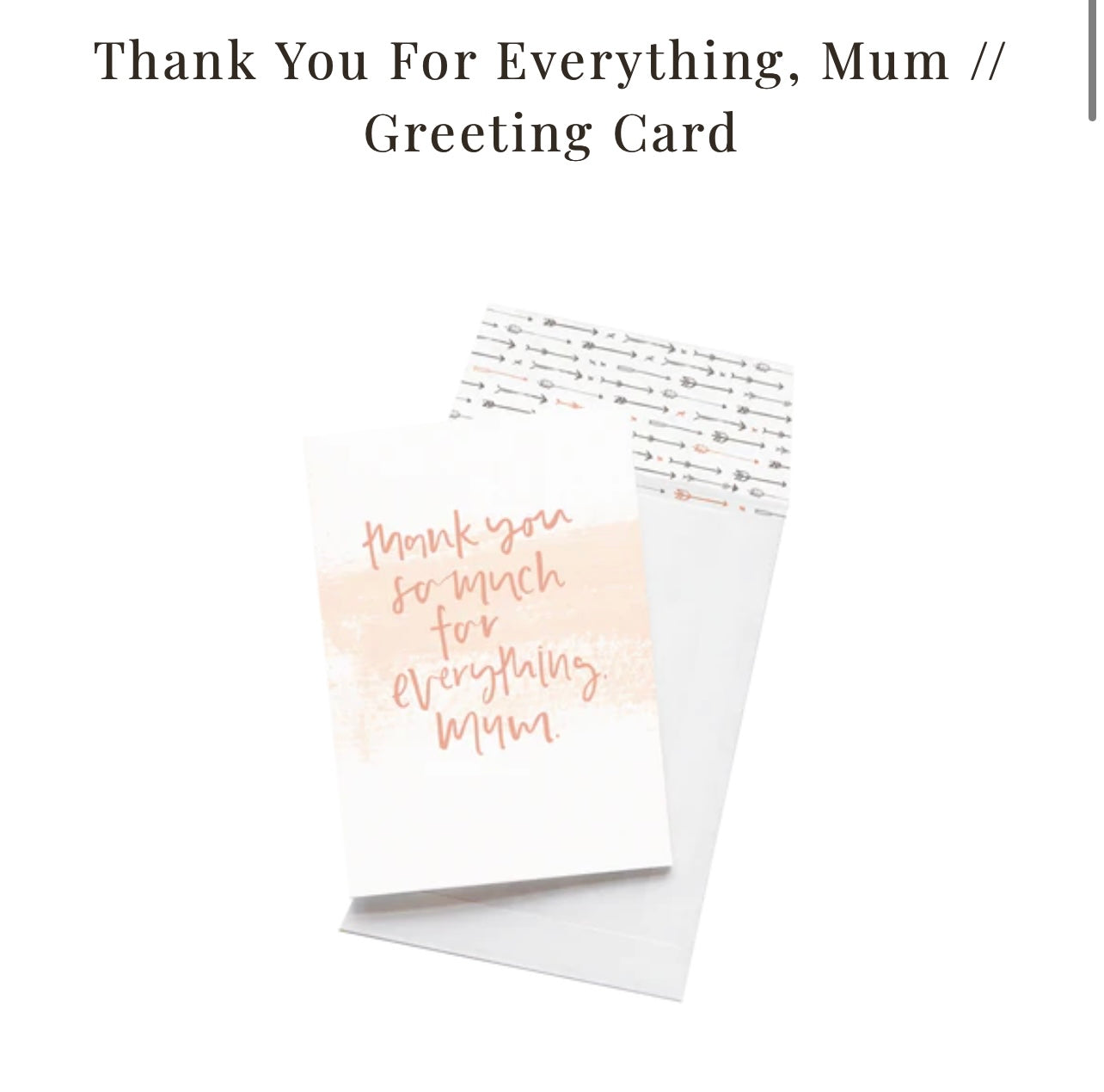 Thank-you for everything Greeting Card